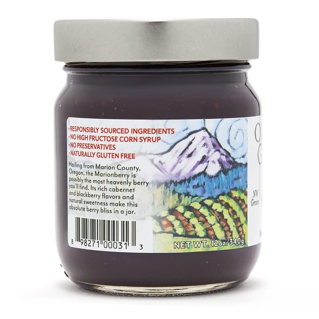 Oregon Growers Oregon Growers Marionberry Fruit Spread - Marionberry Jam Made In Oregon, Blackberry Jam, Blackberry Fruit Spread, All Natural Ingredients, Non-GMO - 12 Oz (Pack Of 2)