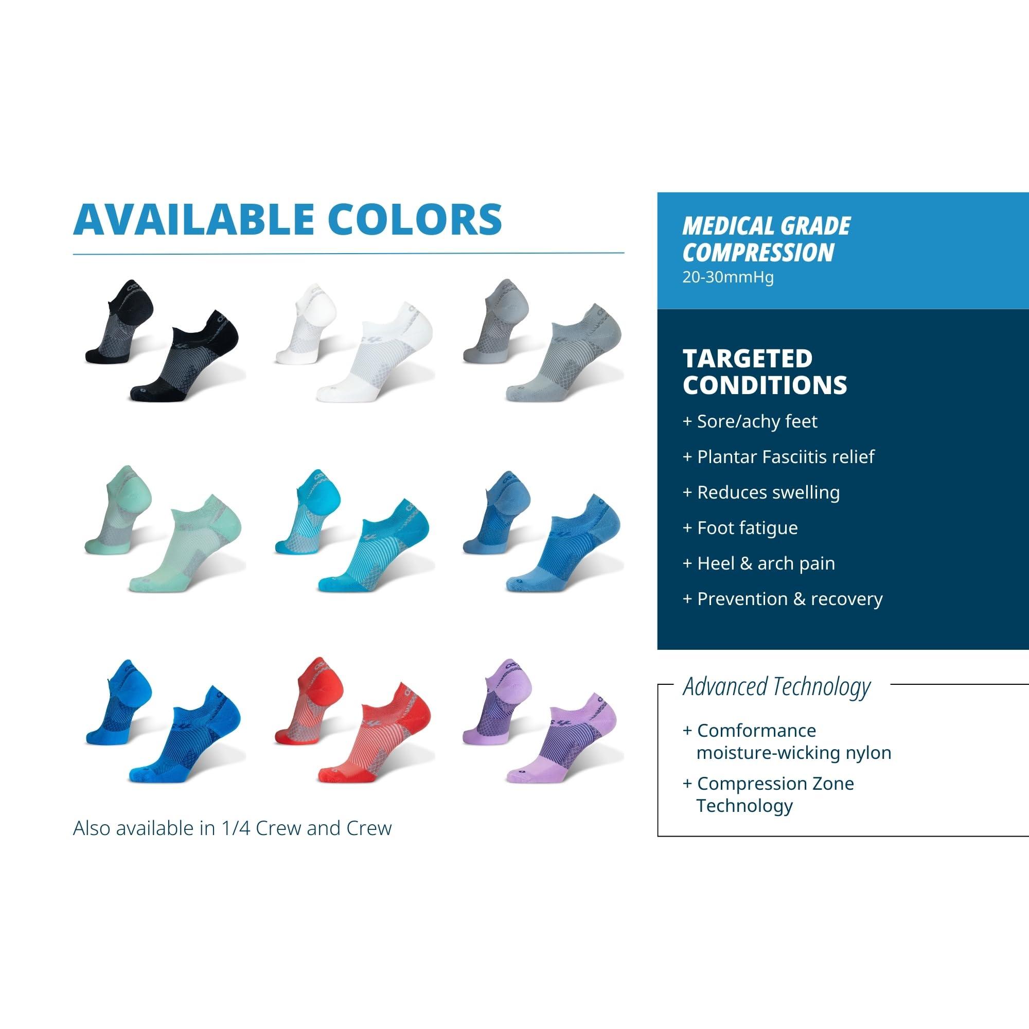 OS1st OS1st FS4 Plantar Fasciitis No Show Socks relives plantar fasciitis, heel/arch pain and improves circulation