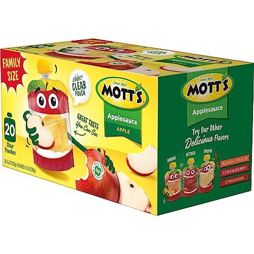 Mott's Mott's Applesauce, Clear Pouches, 3.2 oz (Pack Of 20)