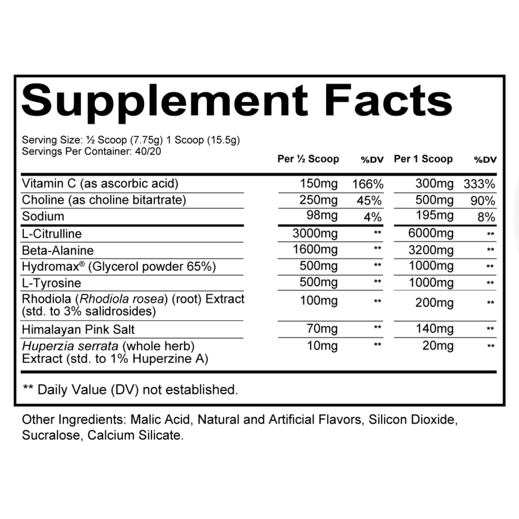 REDCON1 REDCON1 Non Stim & Caffeine Free Pre Workout Powder for Women & Men - Total War Pump - with L-Citrulline, Beta Alanine & More - Workout at Any Time of Day - Blue Lemonade (10.93 oz)