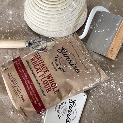 Sunrise Flour Mill Sunrise Flour Mill Organic Heritage Whole Wheat Flour - 2.5 lbs | Milled & Shipped within 10 Days | Easier to Digest with Less Bloating | No Bleaching or Bromating | Zero Additives