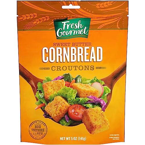 Fresh Gourmet Fresh Gourmet Premium Croutons, Sweet Butter Cornbread, 5 Ounce (Pack of 2)