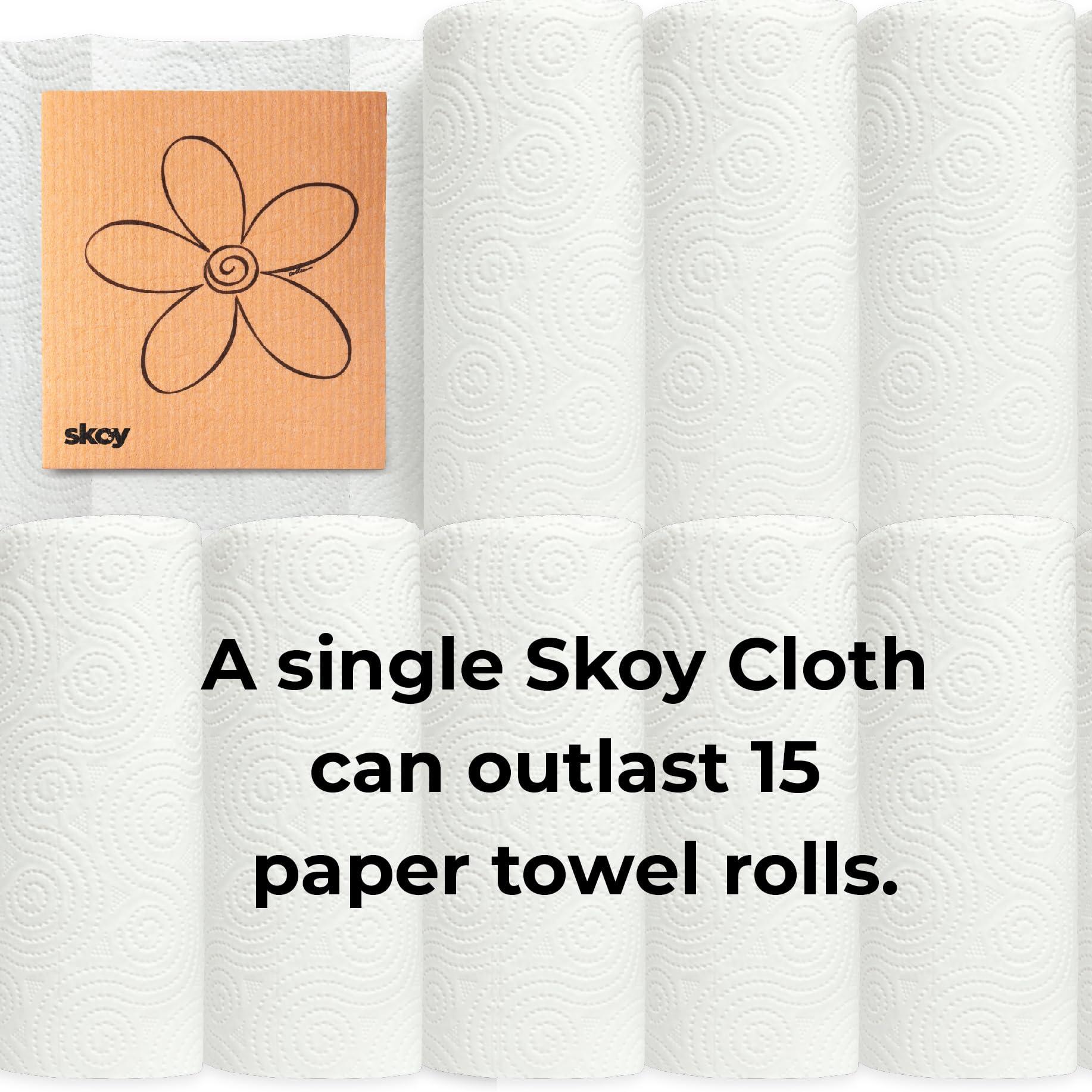 Skoy Skoy Cloth, 10-Pack Versatile Swedish Dishcloths for Kitchen and Household Use, Reusable Cleaning Cloths, Eco-Friendly, Dishwasher and Dryer-Safe, Children are The Future