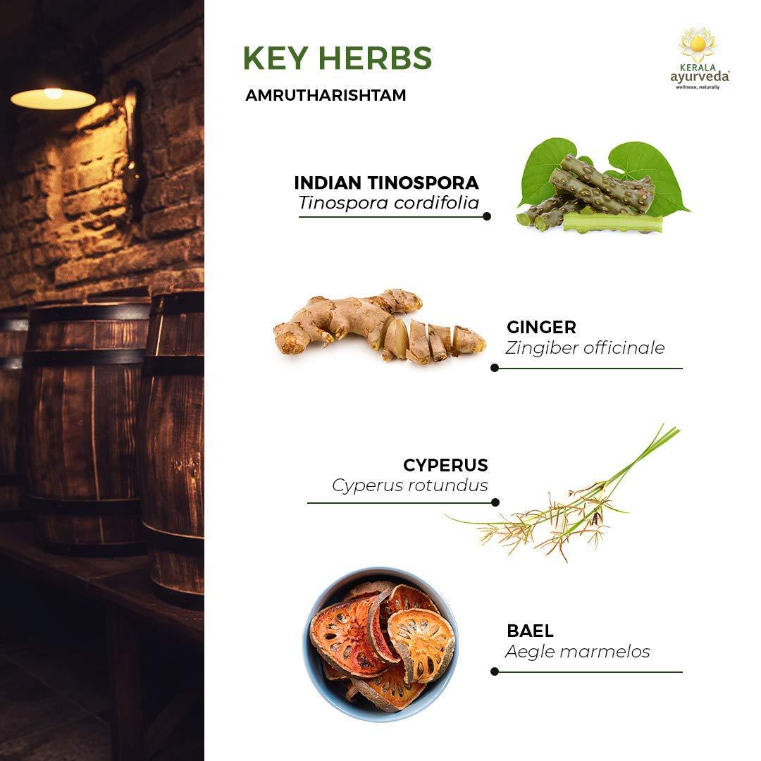 Kerala Ayurveda Kerala Ayurveda Amrutharishtam - Ayurvedic Liquid Supplement to Balance Tridoshas, Support Normal Digestion, Metabolism, and Maintains Normal Body Temperature, 15.2 Fl Oz