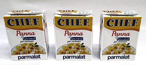 Parmalat Parmalat: Italian "Panna Chef Gourmet per cucinare", UHT Long Life Cooking Cream 6.7 Fluid Ounce (200ml) Packages (Pack of 3) [ Italian Import ]