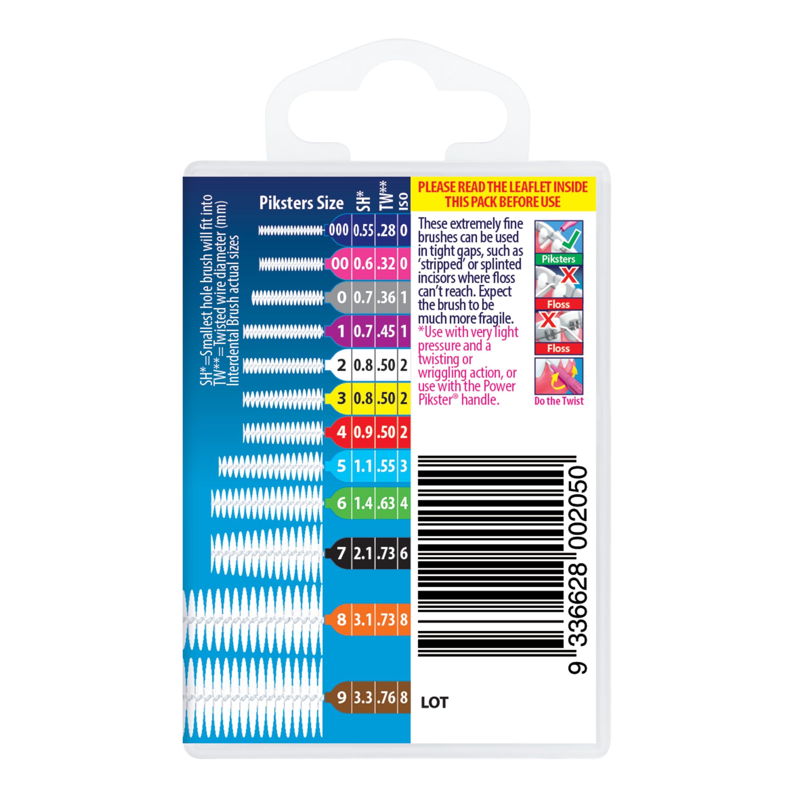 Piksters Piksters Interdental Brushes, 40 pk, Size 5, Interdental Tooth Brush for Large Gaps, Gum Soft Bristles for Plaque Removal, Safe for Braces