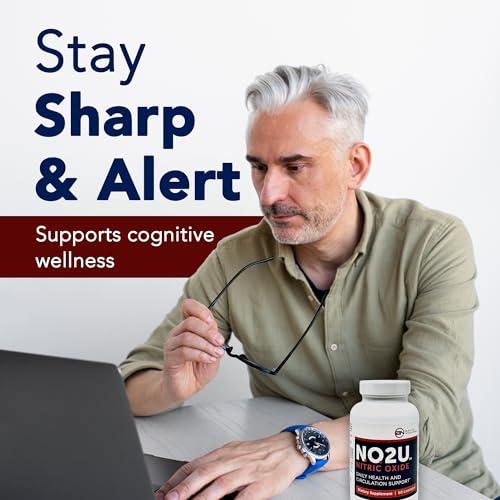 NO2U NO2U Bryan NITRICEUTICALS - Natural Nitric Oxide Supplements for Men & Women - Promotes Blood Circulation, Oxygen & Nutrient Delivery, Daily Wellness Support - No Gluten or Dairy - 60 Vegan Lozenges