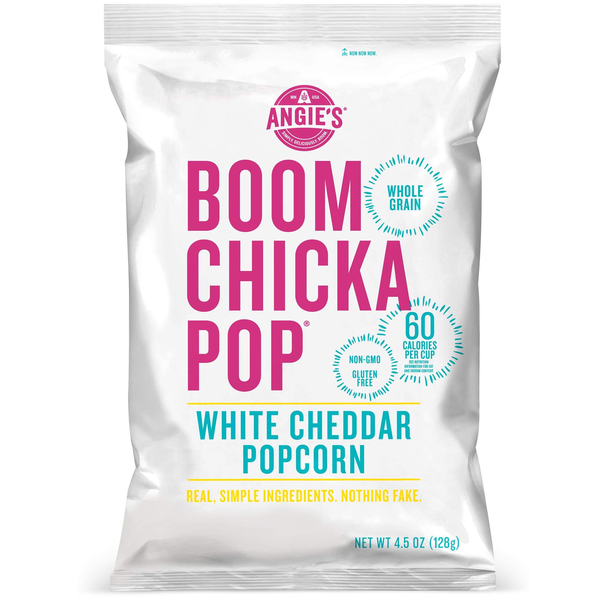 Angie’s BOOMCHICKAPOP Angie\'s BOOMCHICKAPOP White Cheddar Popcorn, 4.5 oz. (Pack of 12)