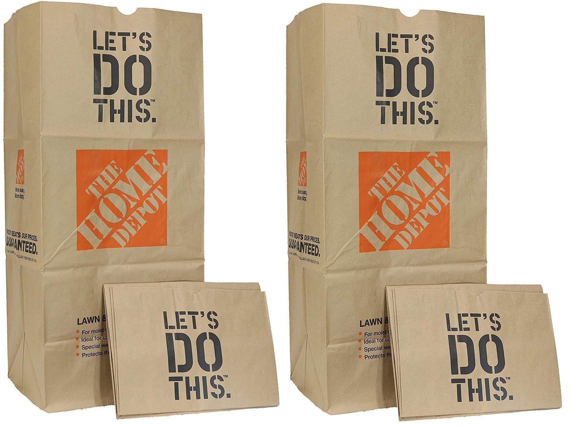 The home depot Home Depot Heavy Duty Brown Paper 30 Gallon Lawn and Refuse Bags for Home and Garden (30 Lawn Bags)