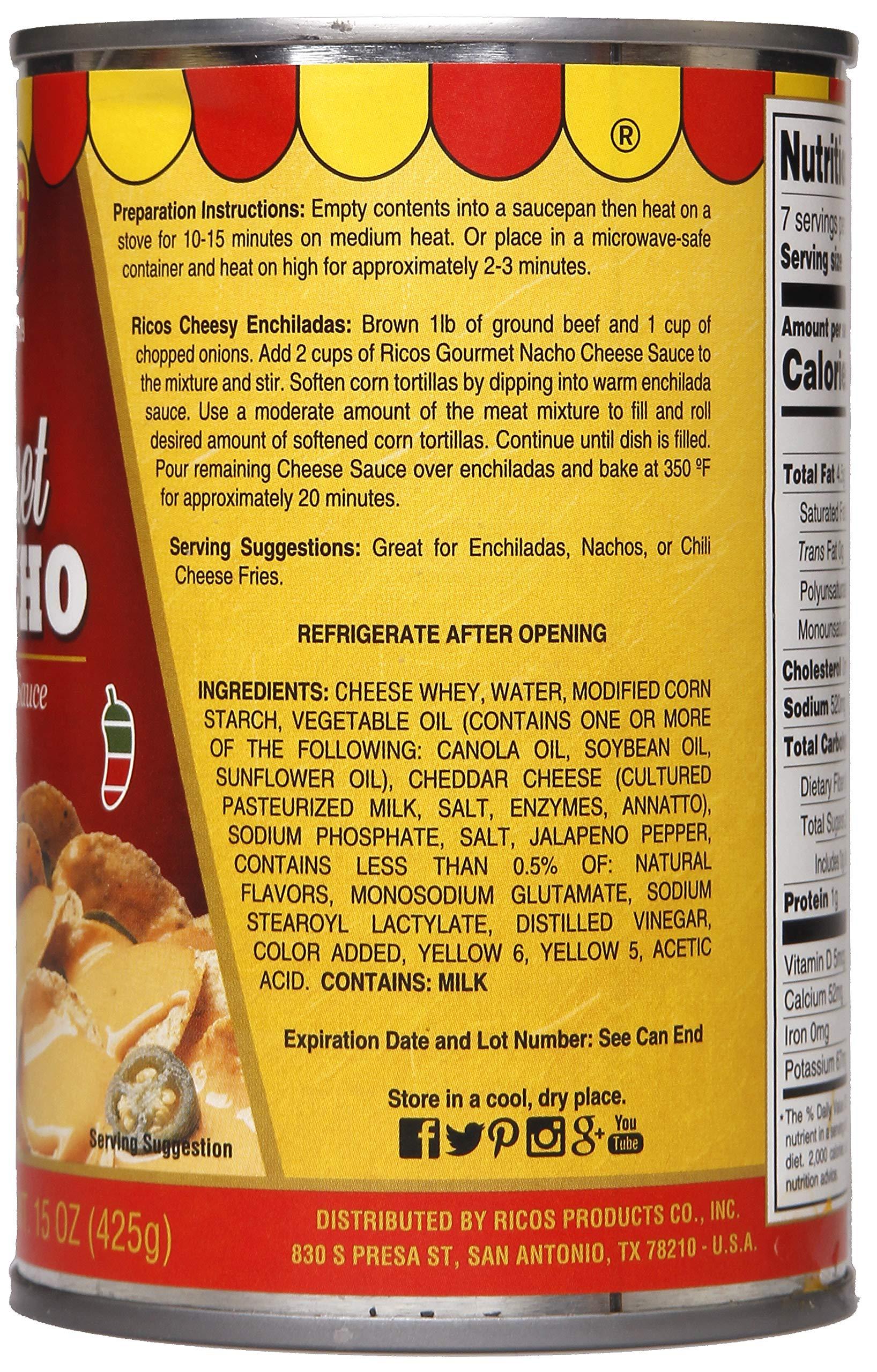 Ricos Ricos World Famous Gourmet Nacho Cheese Sauce (15oz can)