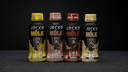 Jocko Fuel Jocko Mlk 30g Grass Fed Protein Shakes No Added Sugar Protein Drinks KETO Friendly - Ready to Drink 12 FL Oz (Pack of 12) Vanilla