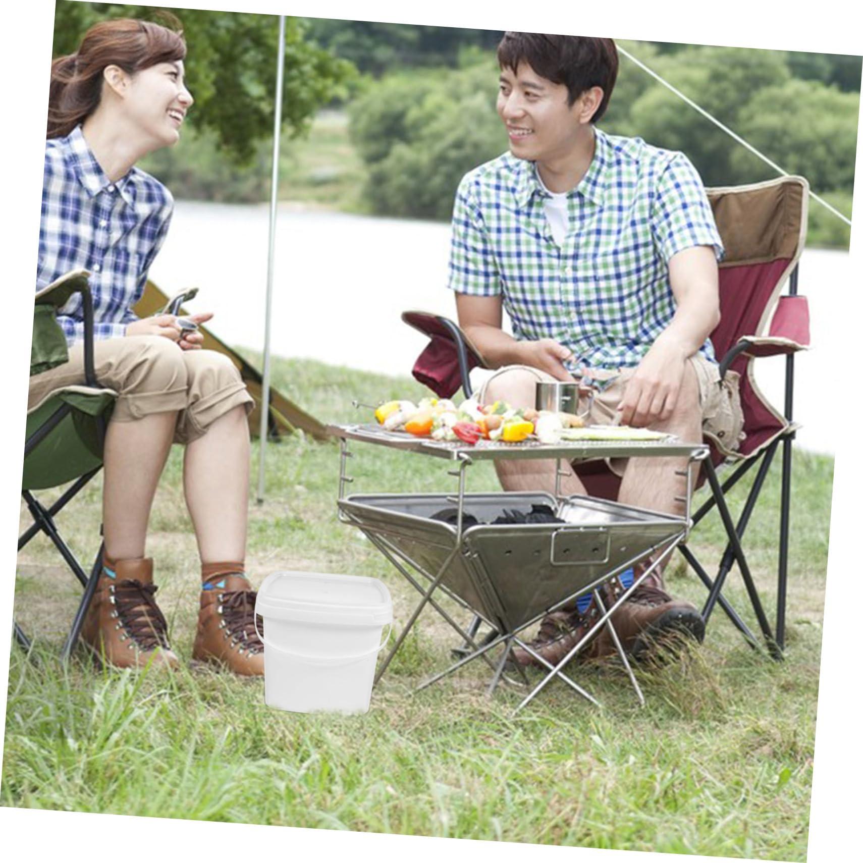 MERRYHAPY MERRYHAPY Food Bucket Water Bucket with Lid Cleaning Bucket Paint Can with Handle Painting Bucket Water Holder Water Storage Bucket Water Bucket with Handle White Plastic Palette