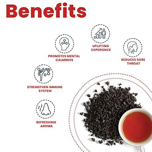 TEA 4U. BY ANVERALLY Tea4U FBOP Tips Loose Black Ceylon Tea, Fresh Handpicked Leaves with Metal Canister