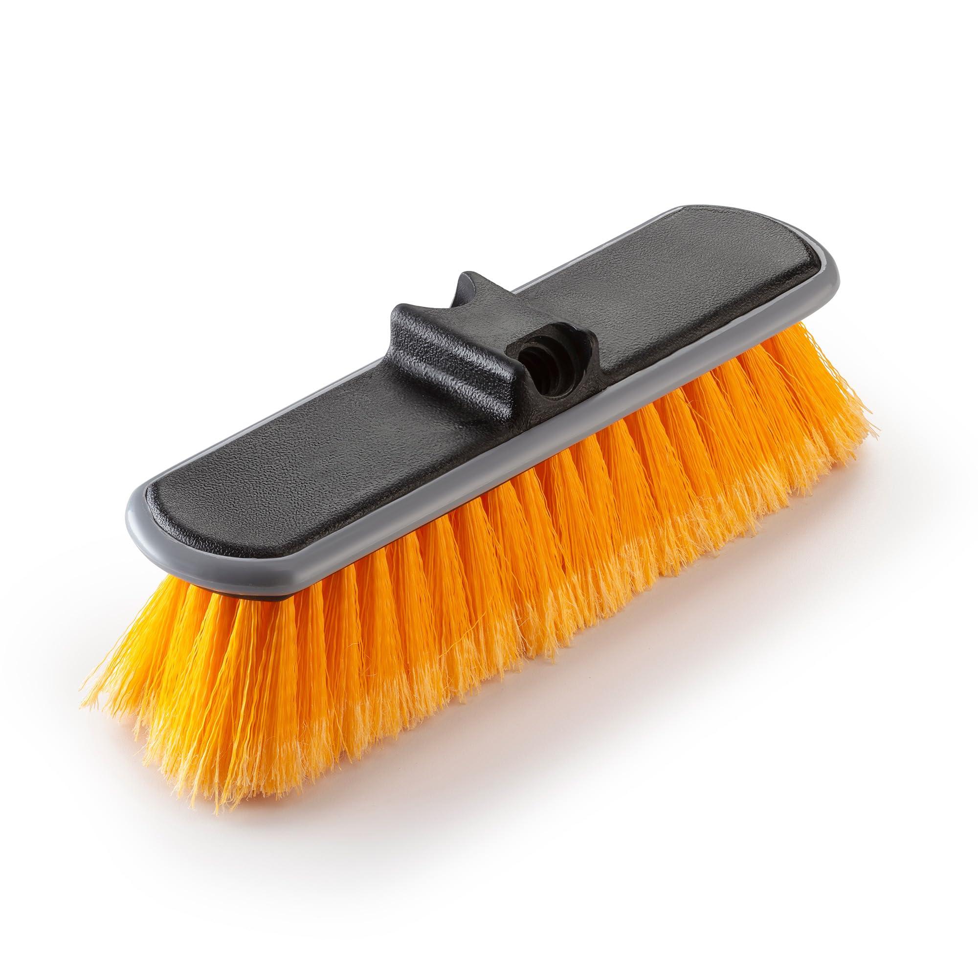 EXTEND-A-REACH Medium Bristle Deck Scrub Brush - Composite Deck Brush Head & Vinyl Siding Brush // Boat Scrub Brush, Roof Brush for Extension Pole // Exterior, Patio & Deck Cleaning Brush (Pole Sold Separately)