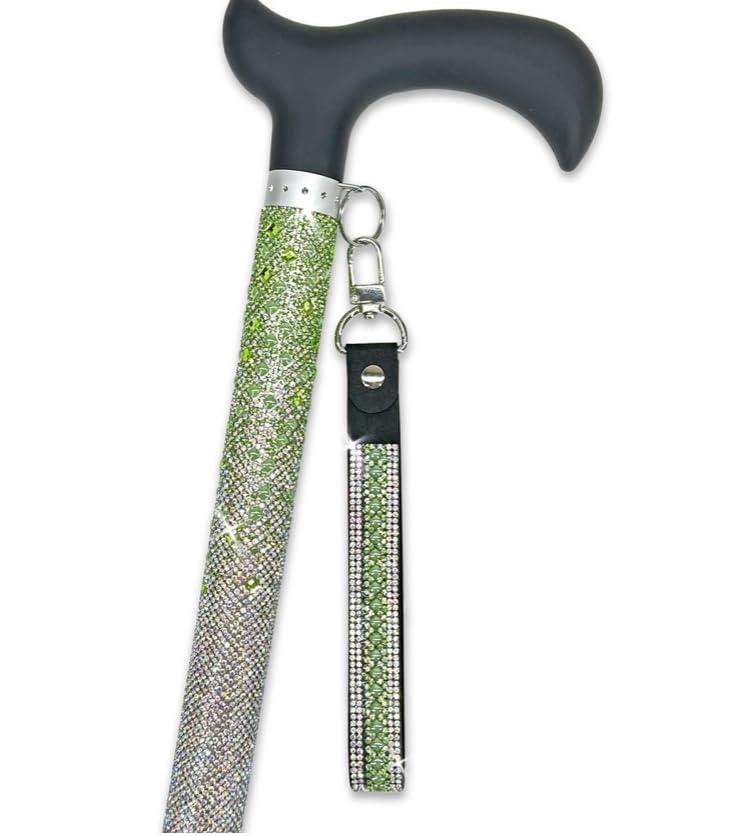 Jacqueline Kent Jacqueline Kent Sugar Cane - Adjustable Cane - Royal Garden Party Green Ombre
