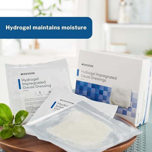 McKesson McKesson Hydrogel Impregnated Gauze Dressing, Sterile, 2 in x 2 in, 10 Count, 4 Packs, 40 Total