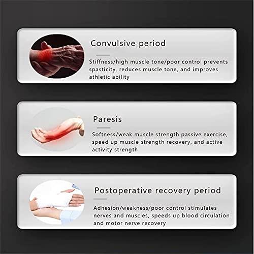 ZZBB ZZBB Exoskeleton Manual Training Finger Orthoses Exercise Five Fingers Soft Resting Hand Splint for Flexion Contracture,Right,M