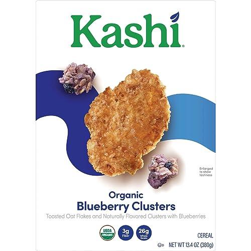 Kashi Kashi Cold Breakfast Cereal, Vegan, Organic Fiber, Blueberry Clusters, 13.4oz Box (1 Box)