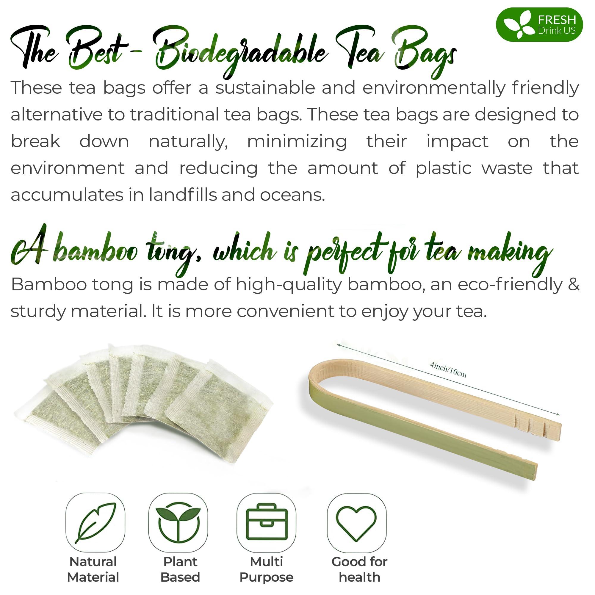 FRESHDRINKUS FreshDrinkUS, Premium 55 Senna Leaf Tea Bags, 100% Natural & Pure from Senna Leaves. Loose Leaf Senna Herbal Tea, Made with Natural Material Tea Bags, Senna Leaf Tea. No Sugar, No Caffeine, No Gluten, Vegan.