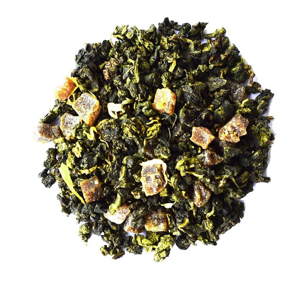 Chinese Tea Culture Peach Oolong Tea, caffeinated, this tea weaves the modest, delicate of Peach flavor, slightly sweet, delicious to enjoy hot or iced, Loose Leaf Tea - 4oz
