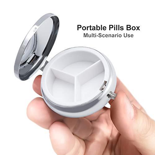 Oyihfvs Afro Black Woman Classic African American Women Iron Pill Box Case Organizer with Internal Separate Plastic Dividers, Travel Small Medicine Bag Holder Carrier Round Container