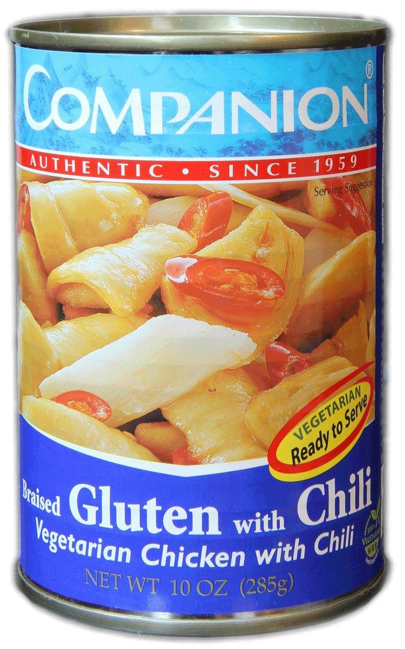 Companion Foods Companion - Vegetarian Chicken with Chili, 10 oz. Can (Pack of 6)