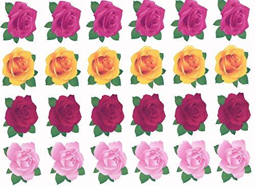 Art of Eric Gunty 1/4 Sheet - Spring Roses Background - Edible Cake/Cupcake Party Topper - D3094
