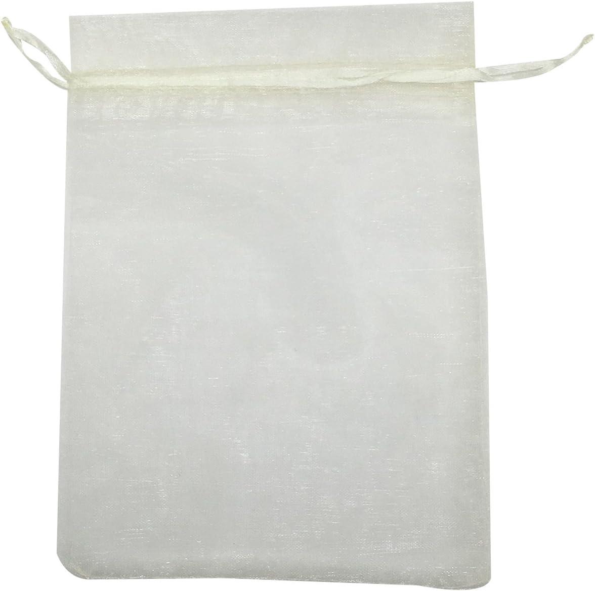 LYSXP LYSXP 30PCS Organza Bags 10x14Inch,Ivory Large Sheer Organza Bags Wedding Favor Bags with Drawstring Party Christmas Candy Bags