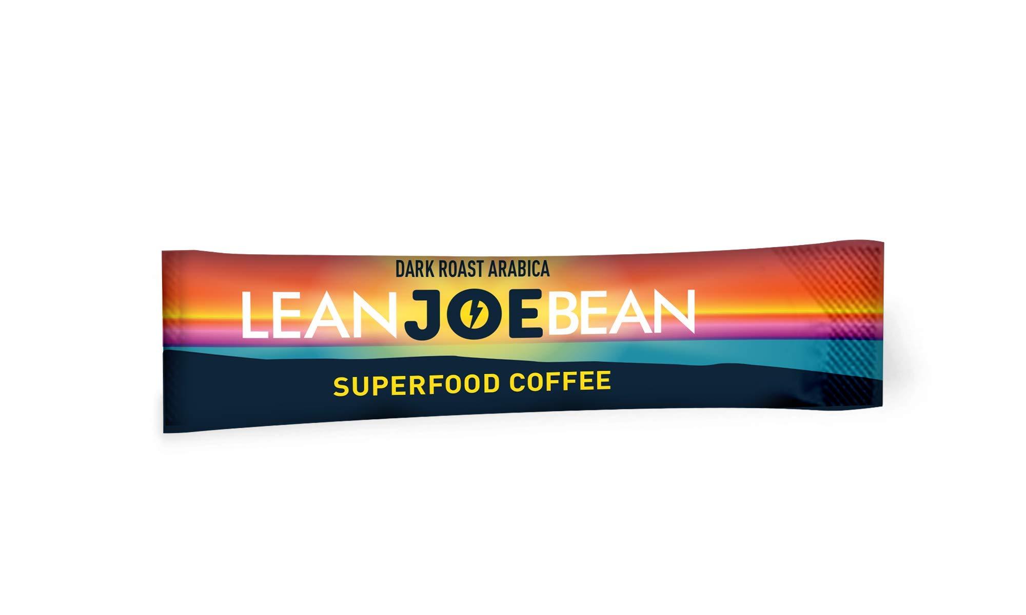 Lean Joe Bean Lean Joe Bean Superfood Coffee | Organic Instant Keto Coffee with Mushrooms, MCT, Collagen, Turmeric, Probiotics & Folate | Coffee backed by Science (24 Count)