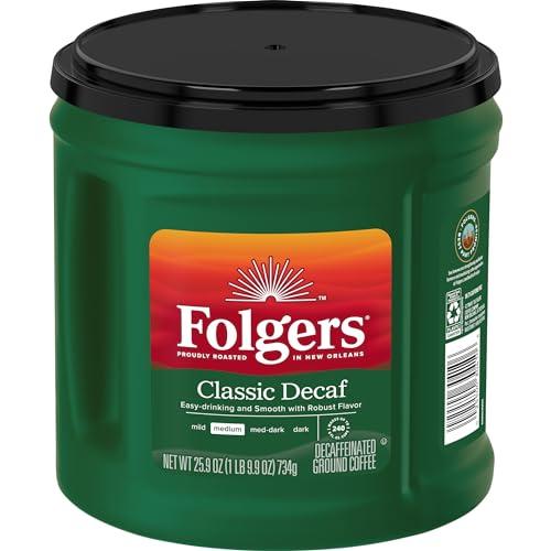 Folgers Folgers Classic Decaf Medium Roast Ground Coffee, 25.9 Ounces (Pack of 6)