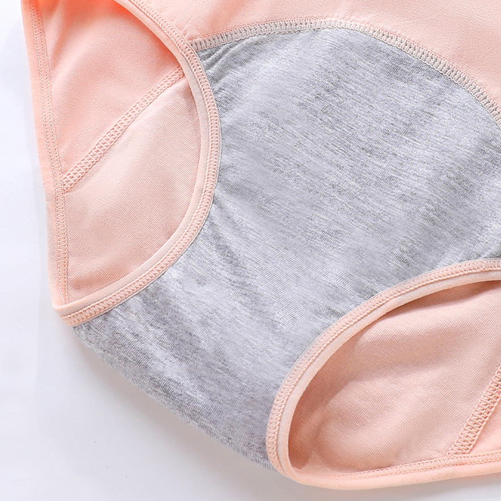 ZJHTK ZJHTK Incontinence Underwear for Women, Plus Size Incontinence Panties for Girls, Plus Size Cotton Briefs, 6Pcs,Multi colored,XS