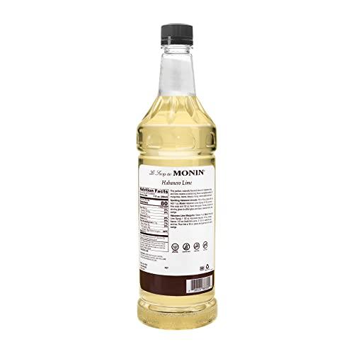 Monin Monin Flavored Syrup, Habanero Lime, 33.8-Ounce Plastic Bottles (Pack of 4)