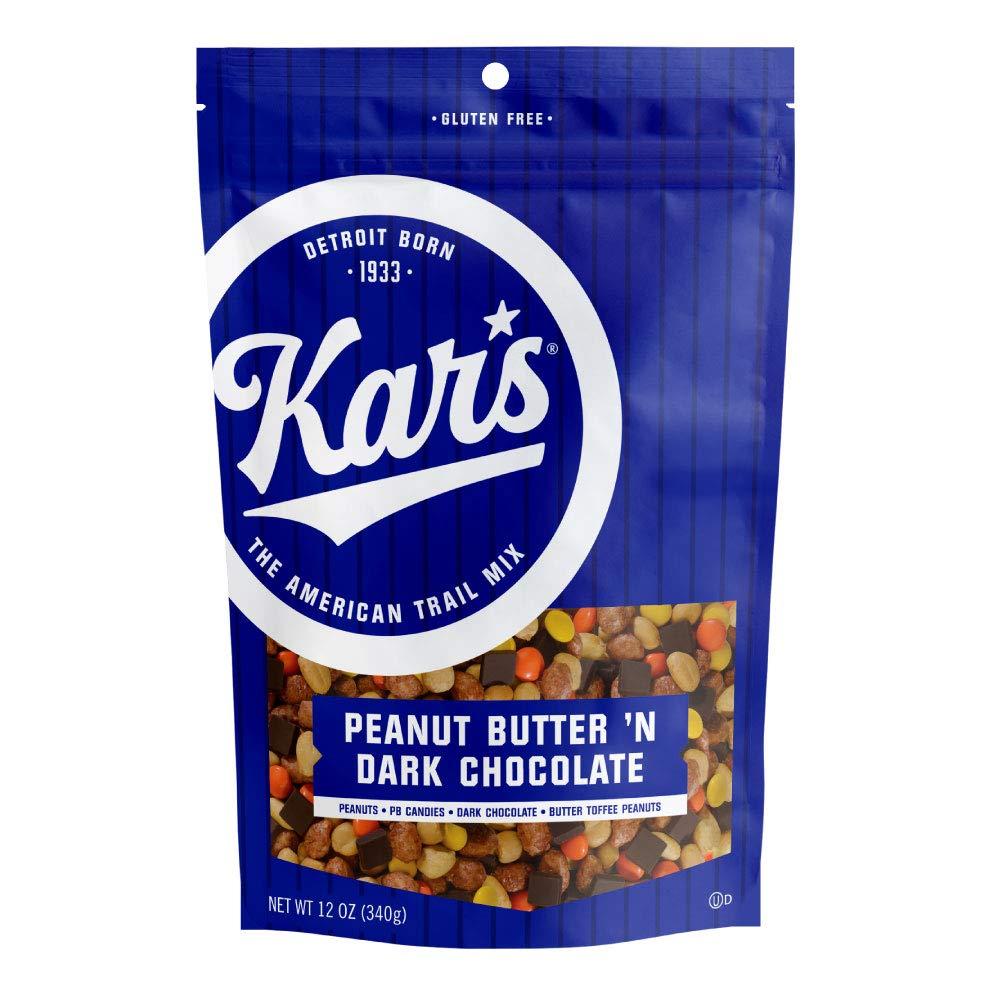 Kar's Kar’s Nuts Peanut Butter ‘N Dark Chocolate Trail Mix, 12 oz Resealable Pouches – Pack of 1 – Gluten-Free Snacks