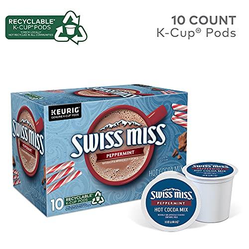 Swiss Miss Swiss Miss Peppermint Hot Cocoa, Keurig Single-Serve K-Cup Pods, 10 Count
