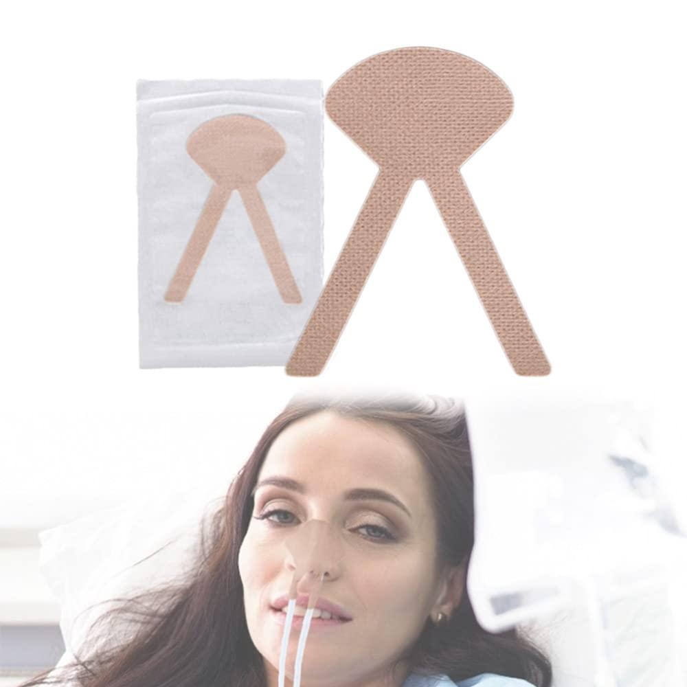 BAOZENP BAOZENP Nasal Tube Holder - Nasogastric Feeding Tube Fastener Catheter Fixed Tape Sticker Nursing Supplies for Home care, Clinic, 50 pcs