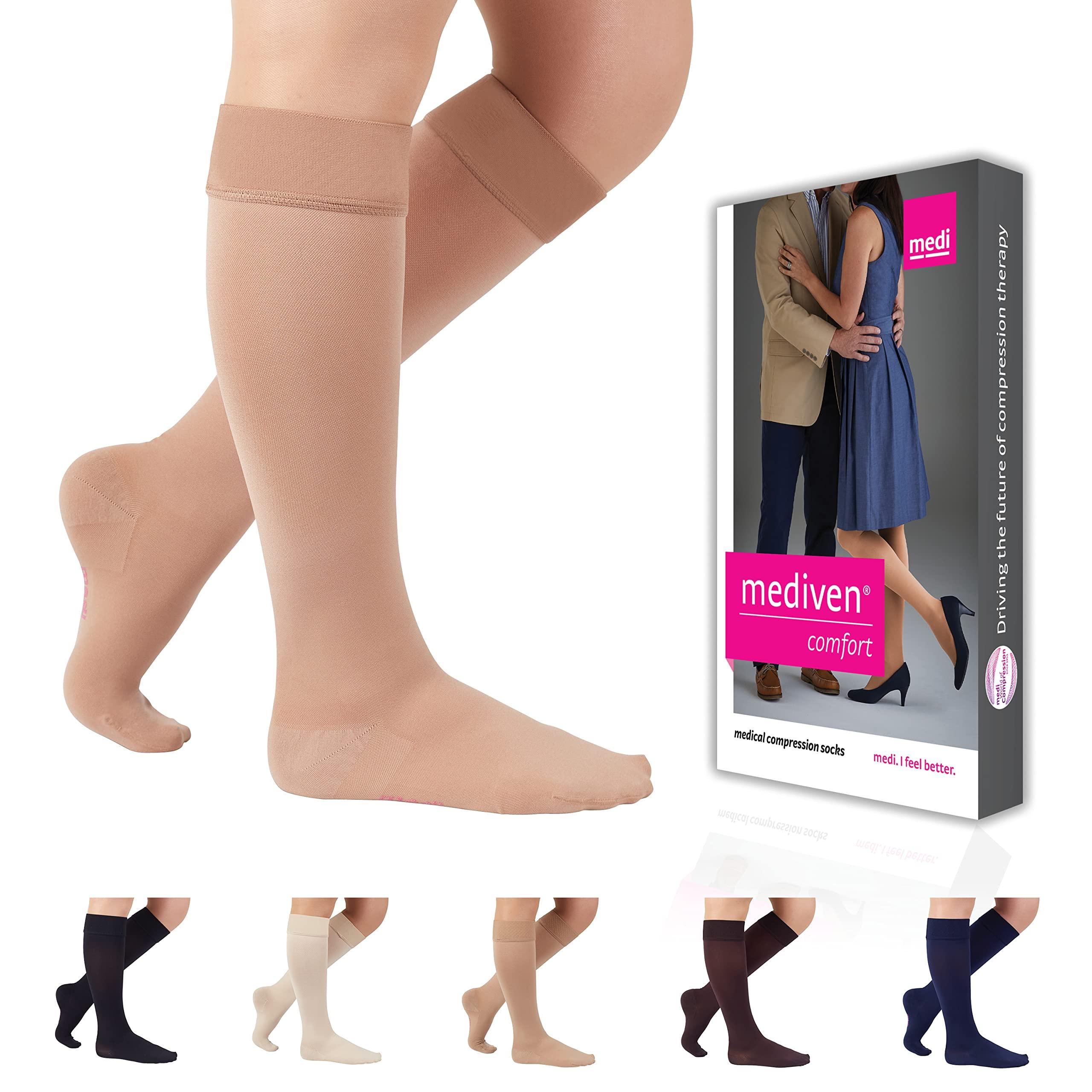 mediven Mediven Comfort for Women 30-40 mmHg Compression Stockings, Knee High, Natural VI Petite