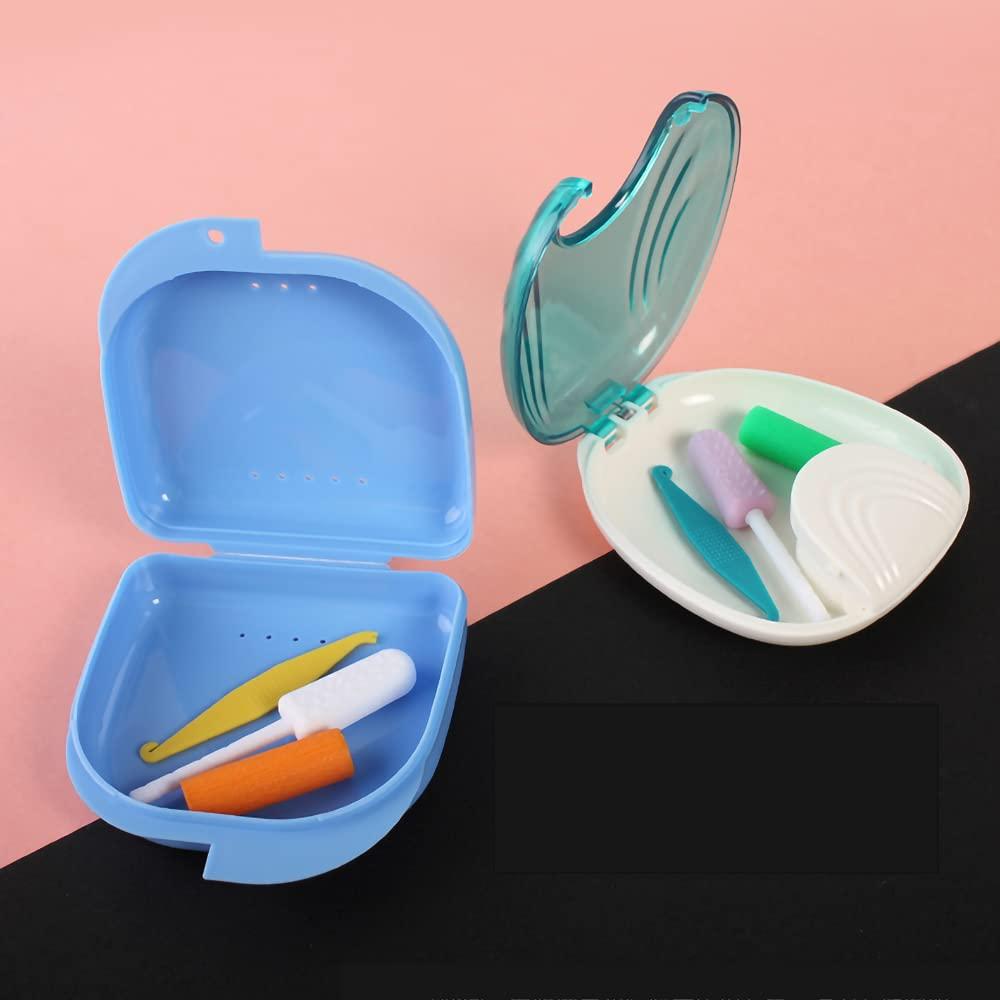 PISSION 100 Pack Braces Rubber Band Tool Dental Elastic Rubber Bands Placers for Braces Disposable Plastic Orthodontic Elastic Placers