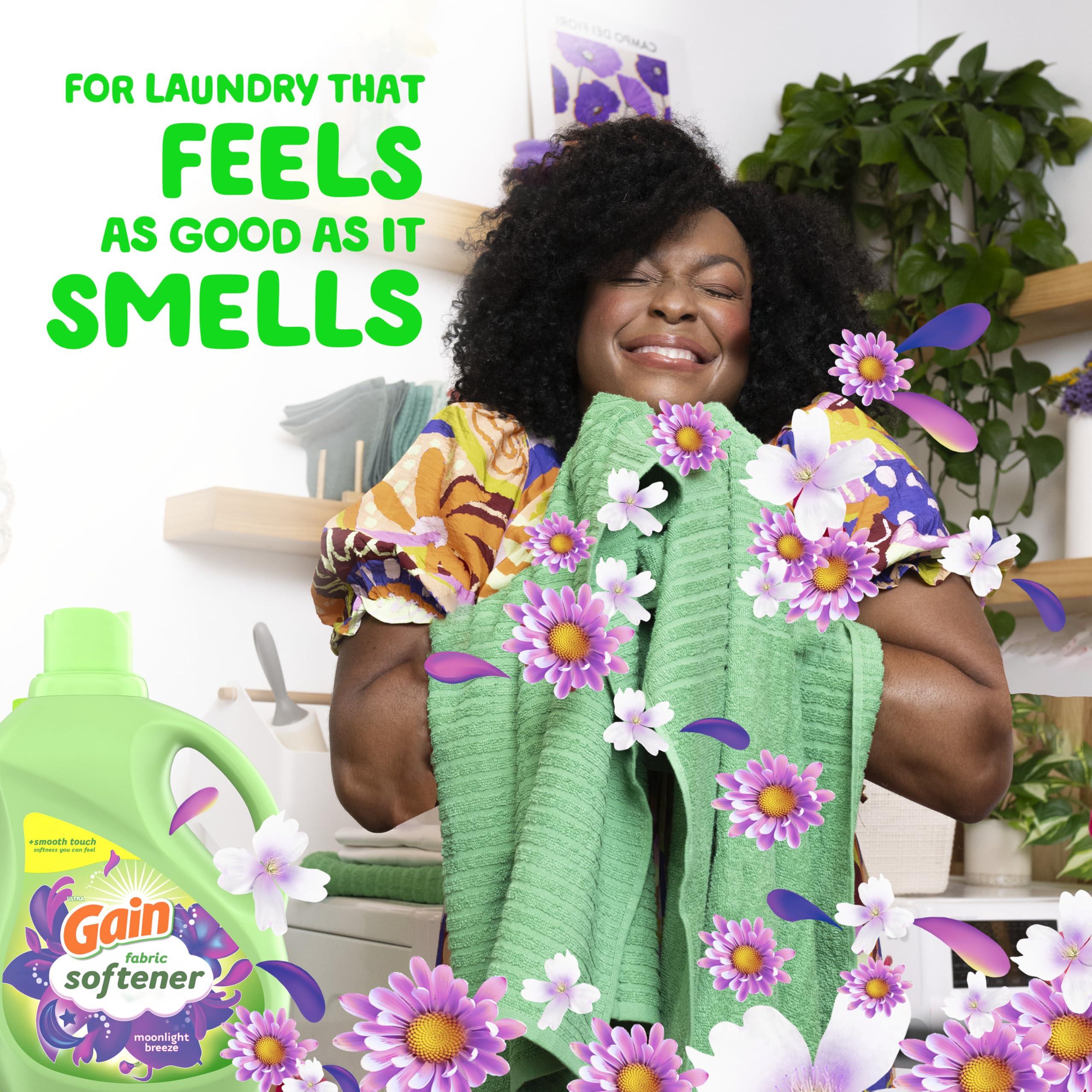 Gain Gain Liquid Fabric Conditioner, Moonlight Breeze Fabric Softener, 190 loads, 140 fl oz