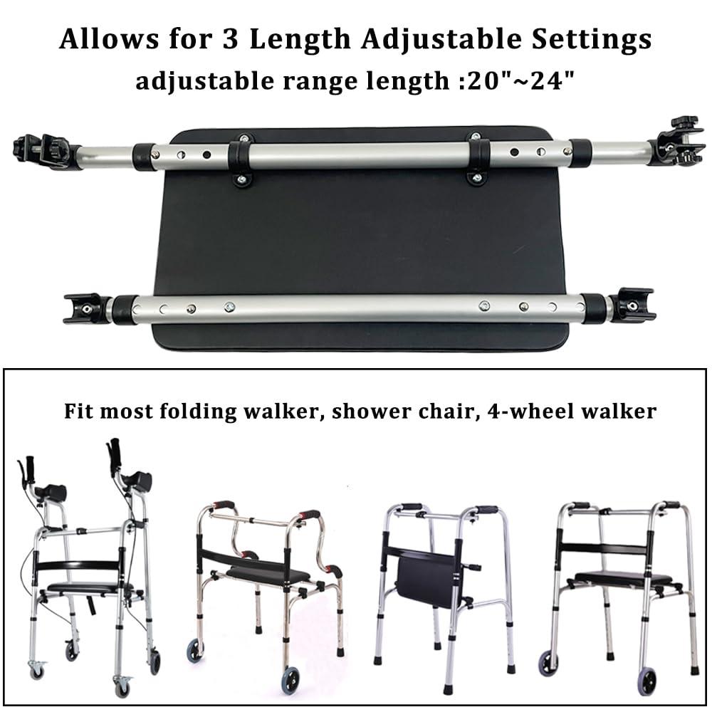 GBH-MED Walker Rest Seat for Attachable Seat Folding Walker, Maximum Weight Capacity of 250 Pounds, Adjustable Range:20\"~24\" (B)