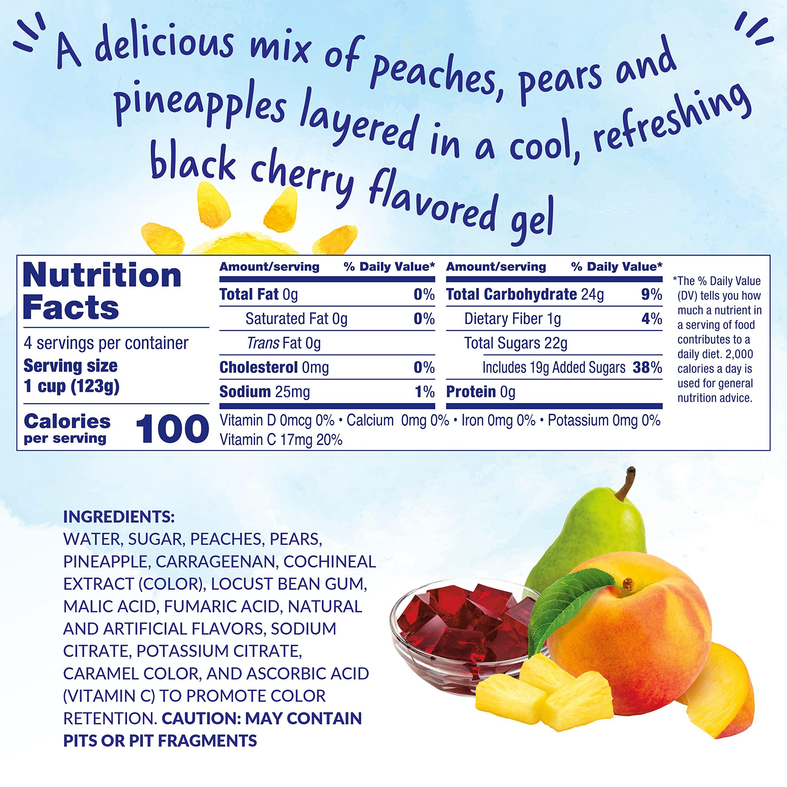 Dole Dole Fruit Bowls Mixed Fruit in Black Cherry Flavored Gel, Back To School, Gluten Free Healthy Snack, 4.3 oz, 24 Total Cups (Pack of 3)