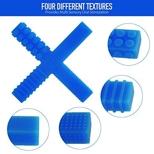 YAFANG Sensory Chew Toys for Autistic Children with Autism, ADHD, SPD, Oral Motor Needs - Tough Hardness Teething Chewy Tubes with 4 Unique Textures (2 Pack)