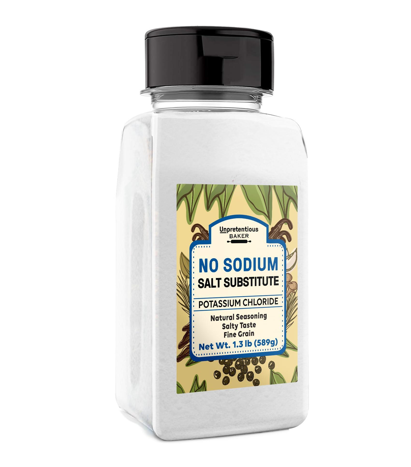 Unpretentious Unpretentious No Sodium Salt Substitute, 1.3 lb, Potassium Chloride, Salty Taste, Fine Grain