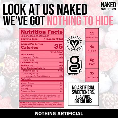 Naked Nutrition Naked Reds Superfood Powder - Healthy, Energizing Polyphenol Fruit Powder Mix, No Fillers, Nothing Artificial, Vegan, Non-GMO, Gluten Free - 28 Servings