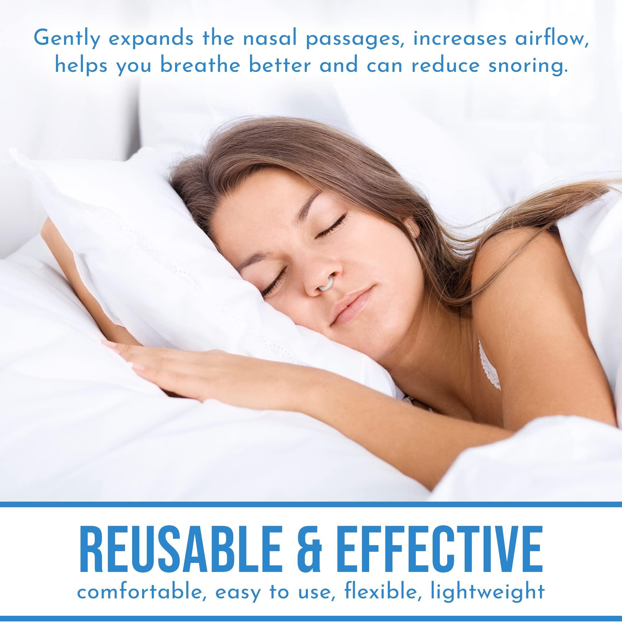 Nasilator Made in USA! Nasilator Anti-Snoring Devices - Soft and Flexible Nasal Dilators | Improves Breathing & Sleeping | Snoring Solution | Reusable & Better Than Nasal Strips Pack of 4 (Medium)