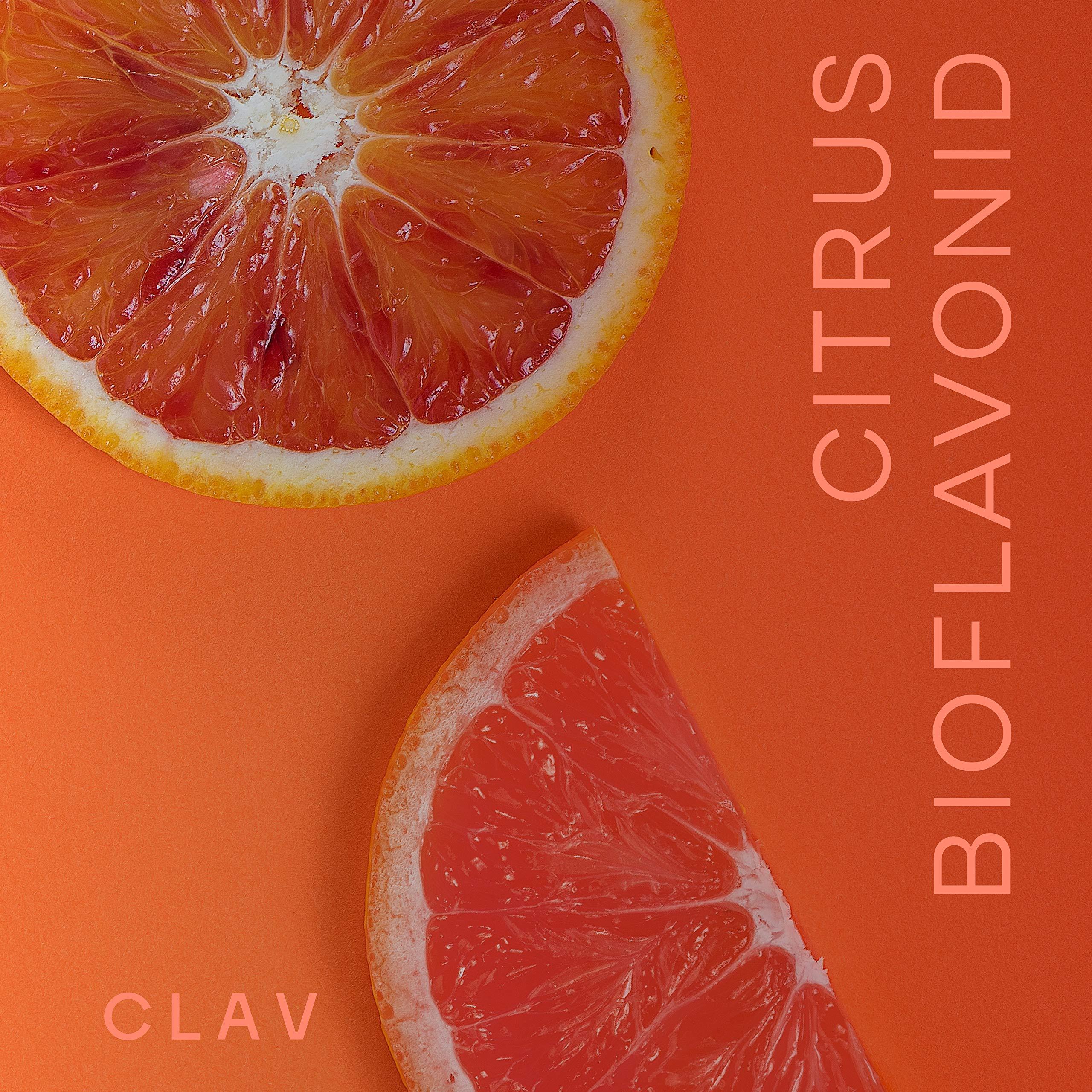 CLAV Citrus Bioflavonoids - Vegan Flavonoids Supplements Made from Bitter Orange and Grapefruit Extract - Antioxidant & Immune Support - 60 Capsules - Made in Germany