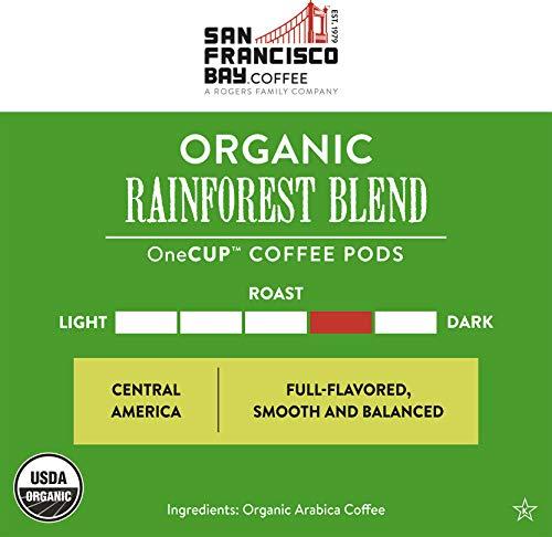 SAN FRANCISCO BAY San Francisco Bay Compostable Coffee Pods - Organic Rainforest Blend (12 Ct) K Cup Compatible including Keurig 2.0, Medium Dark Roast