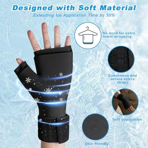 DR. MUSCLE\'S DR. MUSCLE\'S Wrist Ice Pack Wrap for Carpal Tunnel Relief, Hand Ice Pack Glove for Injuries, Hot & Cold Therapy Gel Cold Pack for Hand Arthritis, Tendonitis, Swelling, Working Hands, Surgery Recovery