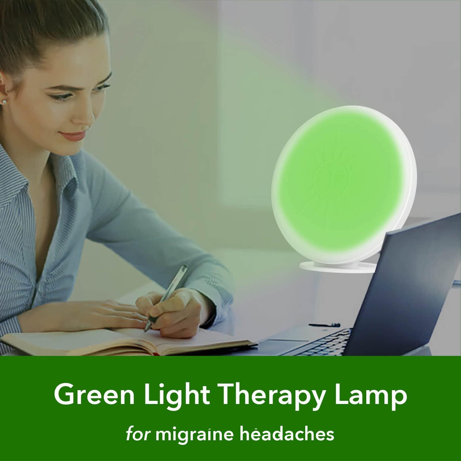 Lukirch Lukirch Green Light Therapy Lamp, UV-Free Therapy Light, 4 Colors, Natural Relief for Migraine Relief, Good Sleep, Happy Mood, Boost Energy and Jet Lag (Greenlight)
