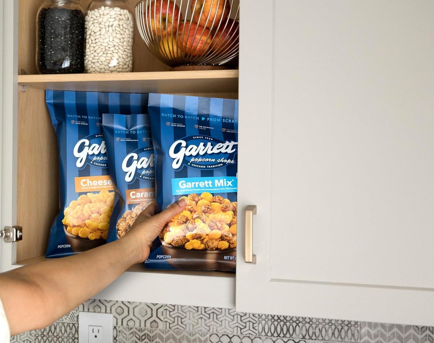 Garrett Popcorn Shops Garrett Popcorn Garrett Mix, 6.0oz, 4 Bags, Cheese and Caramel Gourmet Popcorn, Gluten Free, Sweet and Salty Snack, Popped Popcorn Bags