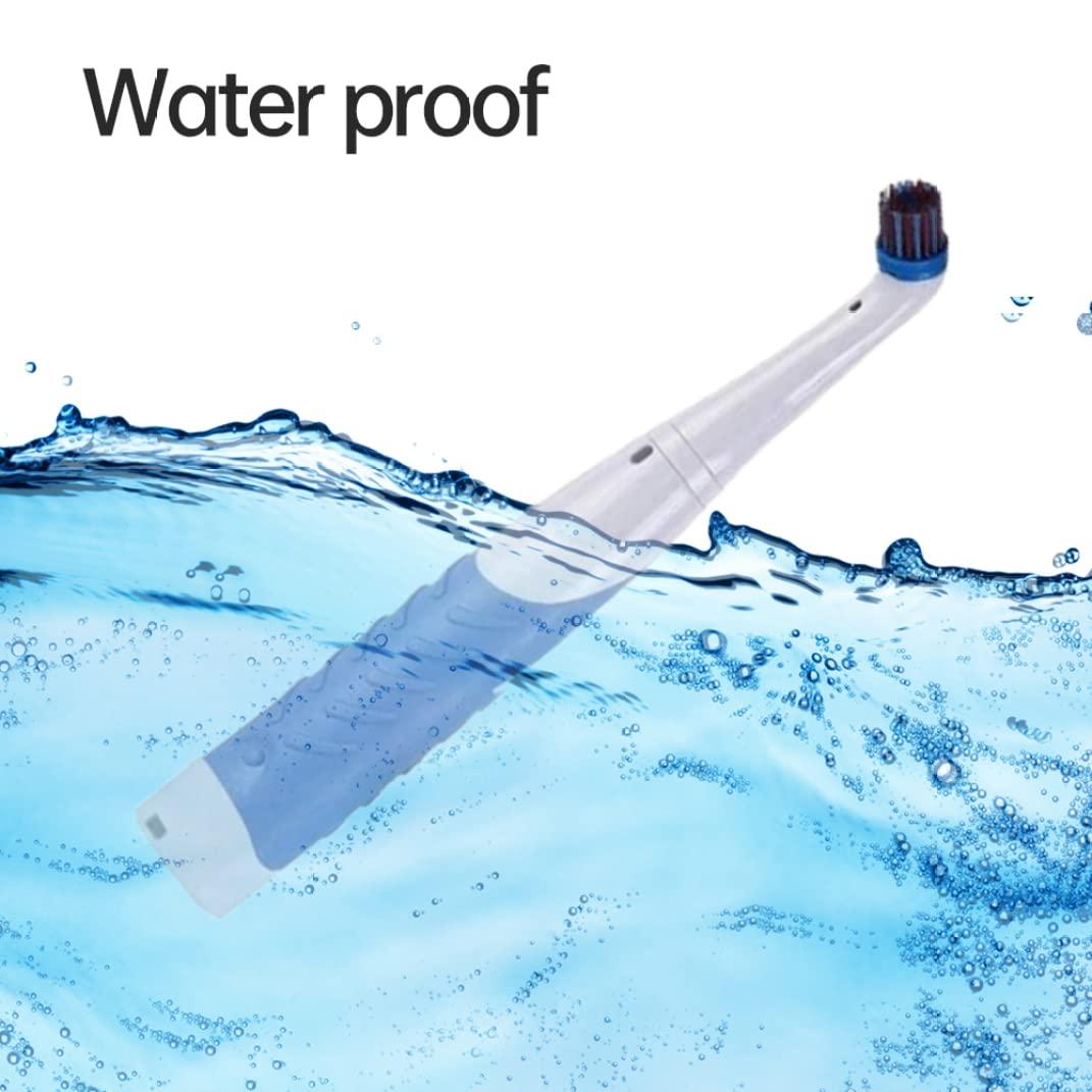 Gcroet Reveal Power Scrubber Sonic Electric Cleaning Brush with 4 Brush Heads for Tub Kitchen Blue Electric Cleaning Brush,Reveal Power Scrubber,Cleaning Power Scrubber Kit,Reveal Power Scrubber